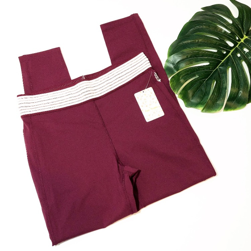 NEW! FREE PEOPLE Yoga Leggings - Wine